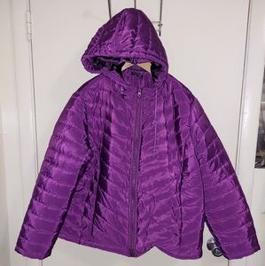 Plus Size 22w hooded purple winter coat